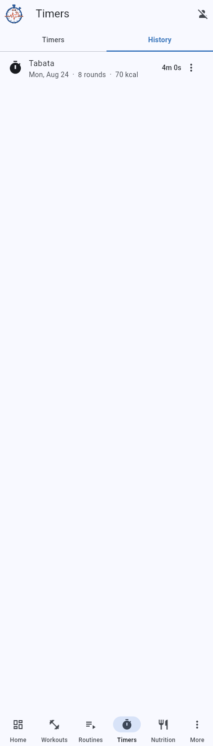 Activity history