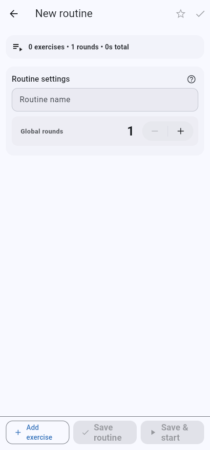 New routine editor